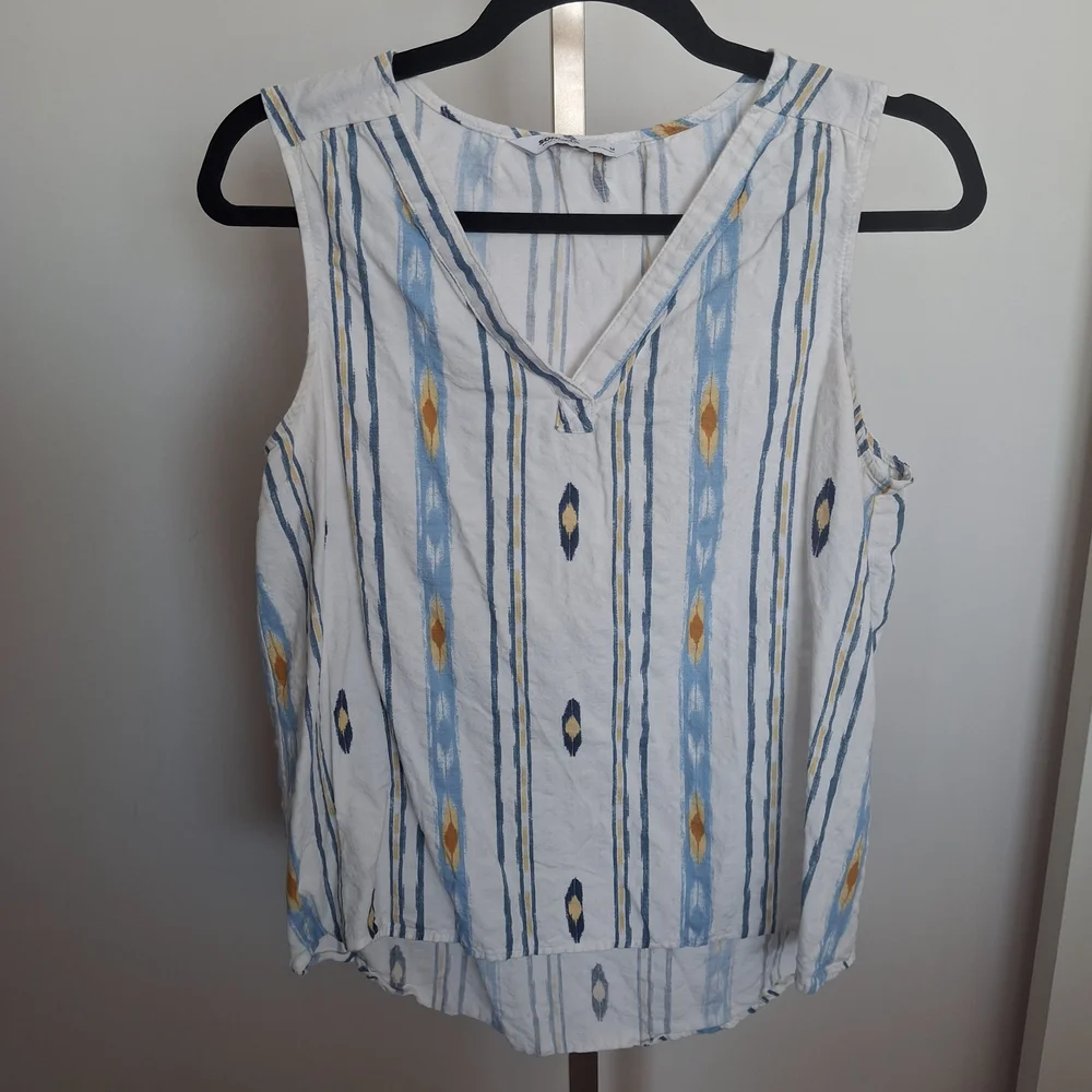 Sonoma Blue and Yellow‎ Striped Tank Top - Picture 3 of 5